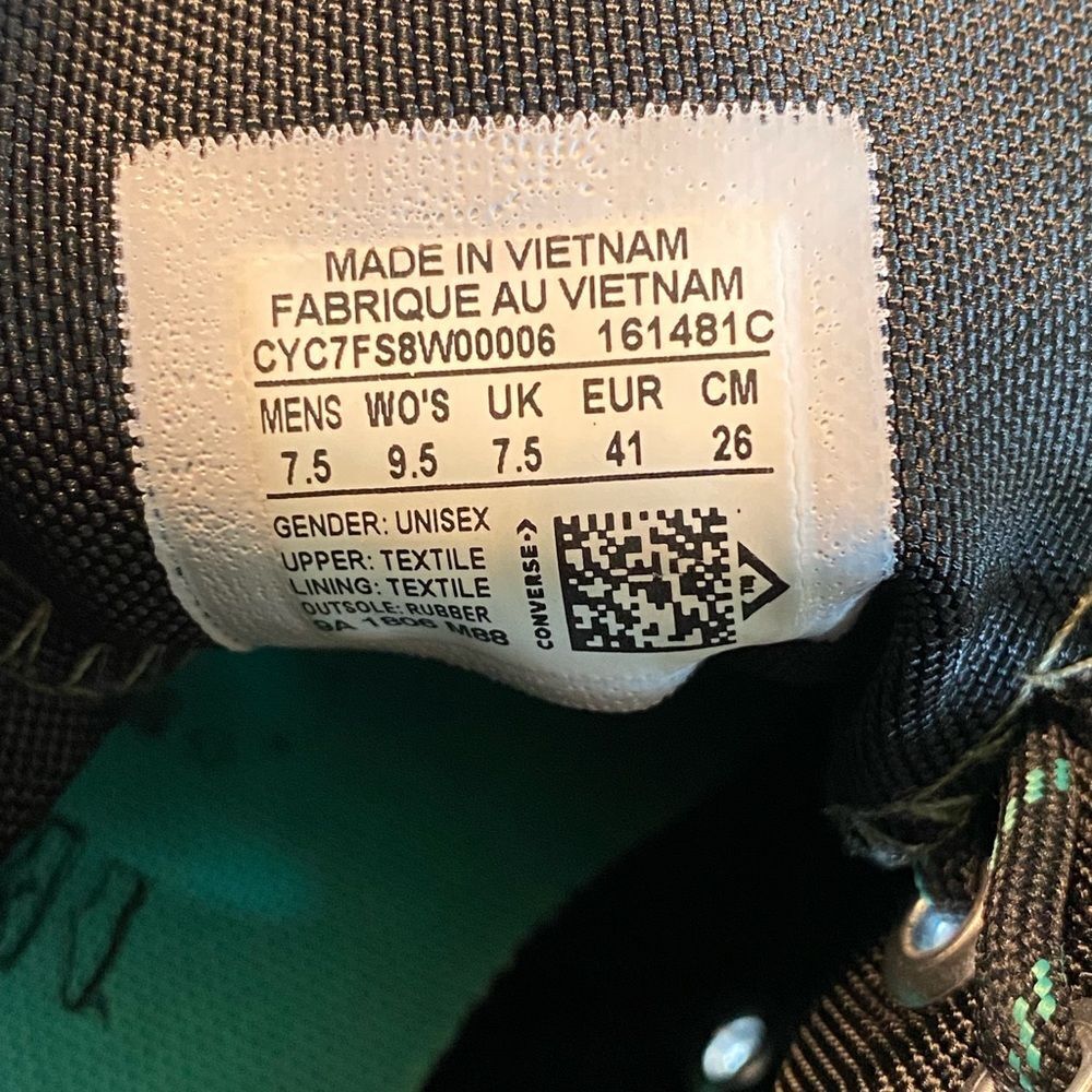 Converse Chuck Taylor All Star Hi 70 High Top 9.5 Wms /Mens 7.5 Surplus Green Hi - Picture 8 of 12